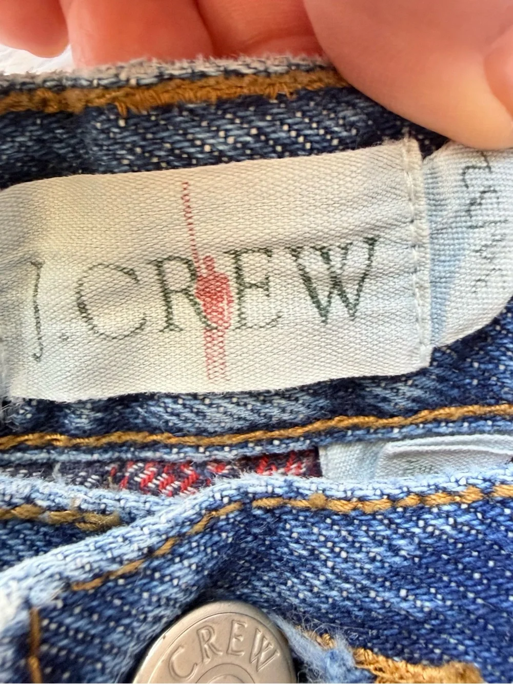 Vintage J.Crew Oarsman Jeans 34x32 Flannel Lined Unisex Plaid Denim